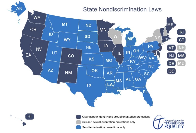 Map: State Nondiscrimination Laws